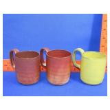3 Pottery Cups