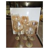 Set of Five Glass Botivis