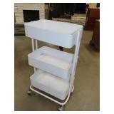 3-Tier Rolling Metal Cart