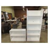 Two White Fnish Book Shelfs