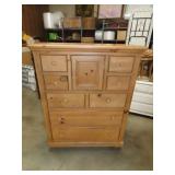Pine Finish High Chest