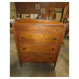 Antique 4 Drawer High Chest