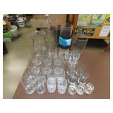 Table Lot of Clear Glass