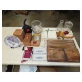 Table Lot of Glassware, Household & Misc