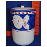 Fish Decorated Canister