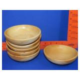 6 Wood Bowls - 4 1/2'