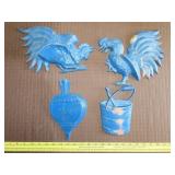 4 Pieces of Metal Wall Art