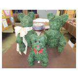 3 Topiary Teddy Bears