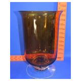 Amber Glass Center Piece Vase