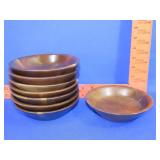 8 Walnut Bowls - 6'