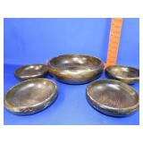 5 Piece Wood Bowl Set