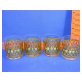 4 West Virginia Glass Madred Old Fashioned Glasses