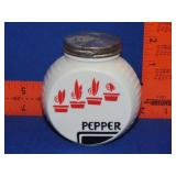 Milk Glass Pepper Shaker