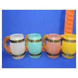 4 Siesta Ware Barrel Mugs