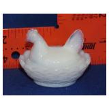 Westmoreland Opalescent Hen on Nest