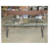 Glass Top Patio Coffee Table