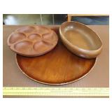 Three Pieces of Wooden Ware