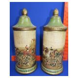 Pair of Hunt Scene Jars