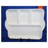 Basket Weave Divided Platter - 13'