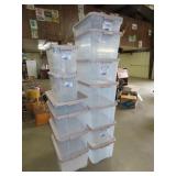 13 Modular Stacking Totes w/ Lids