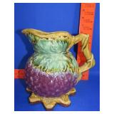 Pottery Grape Pitcher