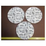 3 Royale Garden Village Life Plates - 11'
