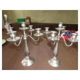 Pair of Metal Candllabra - 14'