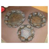 Set of 3 Decorative Metal Trays
