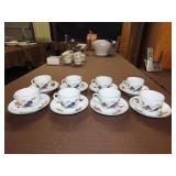 8 Royal Worchester Ebesham Vale Cups & Saucers
