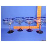 Set of 4 Margarita Glasses