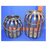 Pair of Candle Lantern Planters