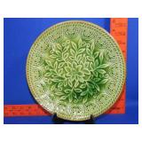 Decorative Green 10' Ceramic Plate
