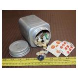 Metal Jar w/ Buttons