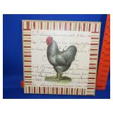 Rooster Wall Art - 12 Square