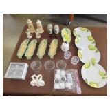 Table Lot of Glassware