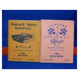 1982 & 83 Concord Motor Speedway Rule Books