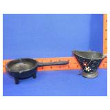 MIniature Cast Iron Pot & Coal Hod