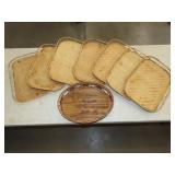 Lot of Bamboo Trays