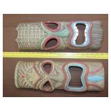 Pair of Composite Tiki Masks