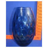 Blue Optic Glass Vase