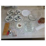 Table Lot of Glassware