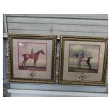 Pair of Framed Equestrian Prints - 19'x19'