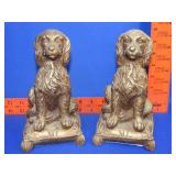 Pair of Composite Dogs