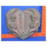 Terra Cotta Cherub Thermometer