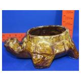 Brownware Turtle Planter