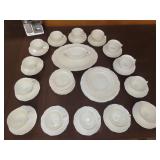 46pc Pope Gosser Rose Point China