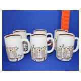 Set of 6 Owl Mugs