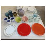 Table Lot of Glassware