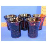 Set of 5 Art Glass Cups
