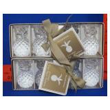 2 Sets of Williams-Sonoma Pineapple Taper Holders